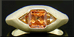 Spessartite garnet and tourmaline ring. (J8706)