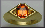 Spessartite garnet and tourmaline ring.