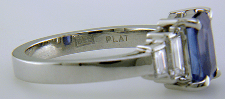 Close-up of Bijoux Extraordinaire's registered hallmark (BEL).