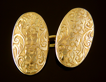 English rose cufflinks. (J9159)