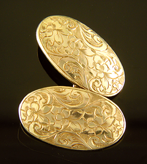 English rose cufflinks. (J9159)