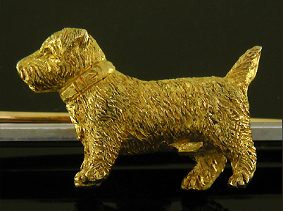 Art Deco terrier brooch. (J9148)