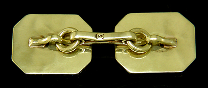 Carrington 14kt gold Arts & Cufflinks cufflinks. (J8804)