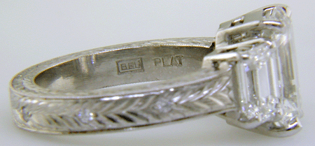 Close-up of Bijoux Extraordinaire hallmark (BEL).