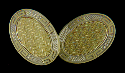 Antique Durand platinum and gold cufflinks. (J8972)