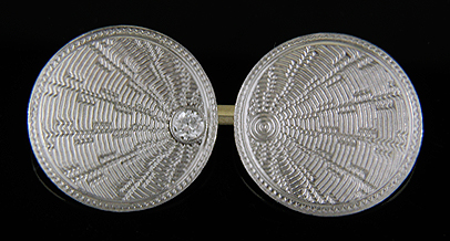 Fritschze Art Deco cufflinks with diamonds. (J9157)
