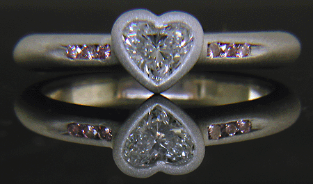 diamond heart ring