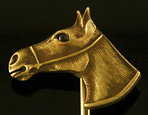 Equestrian stickpin of horse head in profile. (J9056)