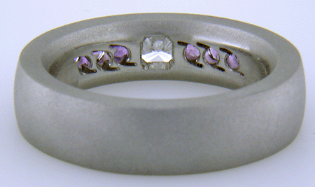 Engagement rings with diamonds on the inside of the band