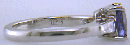 Close-up fo Bijoux Extraordinaire hallmark (BEL).