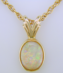 14kt Yellow Gold Opal Pendant (J1071)