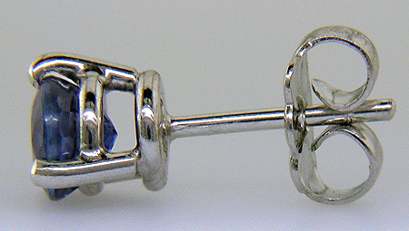 Platinum sapphire stud earrings.
