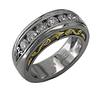 Platinum, 18kt gold and diamond custom engagement rings.