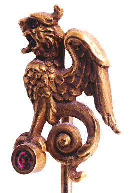 A basilisk stickpin from Riker Bros. (J4804)
