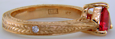 Close-up of Bijoux Extraordinaire hallmark.