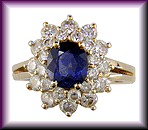 Sapphire and diamond cocktail ring.
