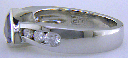 Bijoux Extraordinaire hallmark (BEL) and platinum purity mark. (J6413)
