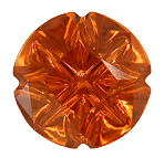 A vibrant orange Medicine Wheel Cut Spessartite Garnet. (CS8666)