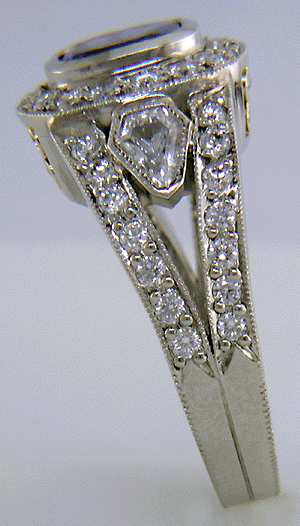 Elegant tanzanite and diamond ring.