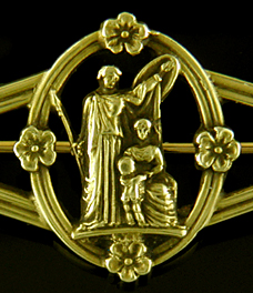 Tiffany Renaissance style pin. (J9337)