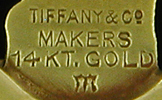 Close-up of Tiffany & Co. maker's mark. (J9337)