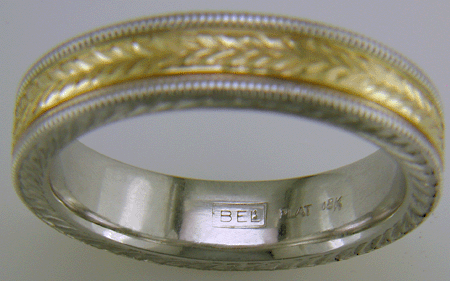 Close-up of Bijoux Extraordinaire's hallmark (BEL).