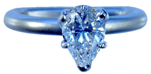 Diamond engagement ring in platinum.