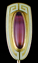 Alling amethyst and enamel stickpin. (SP9229)