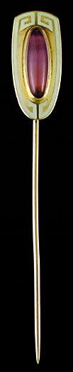 Alling amethyst and enamel stickpin. (SP9229)