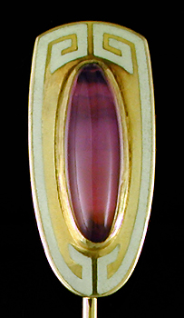 Alling amethyst and enamel stickpin. (SP9229)