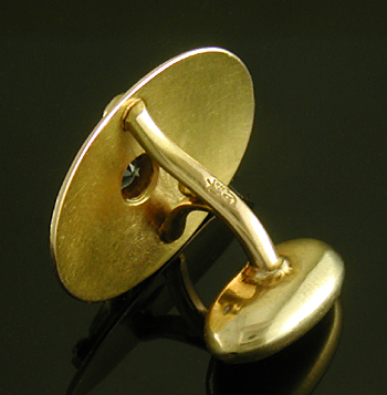 Regal winged lion cufflinks  with sapphires. (J9147)