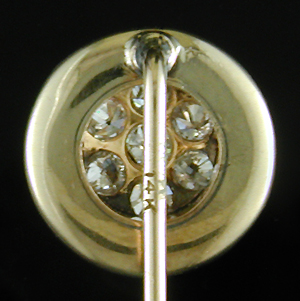 Art Deco diamond and onyx stickpin. (SP9593)