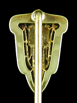 Art Deco sapphire and diamond stickpin.(SP9679)