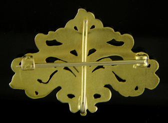 Art Nouveau iris brooch. (J9091)