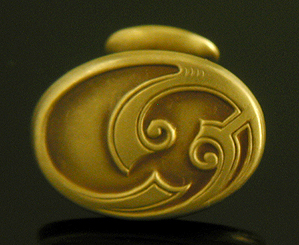 Art Nouveau scroll cufflinks. (J9268)