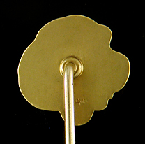 Art Nouveau stickpin of woman with flowing hair. (J9047)