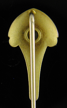 Arts & Crafts stickpin with a small diamond. (J9078)