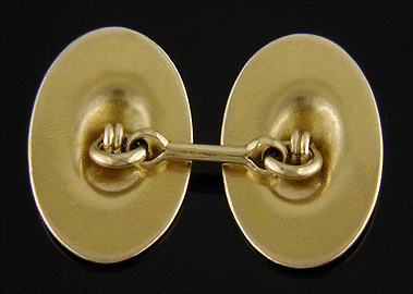 Victorian Beaux Arts cufflinks with golden scrolls. (J8687)