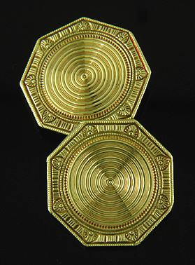 Art Deco Egyptian Revival cufflinks. (J9228)