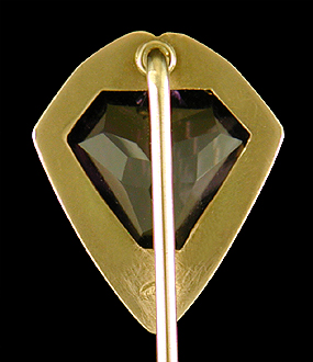 Hans Brassler Amethyst and Scrolls stickpin. (SP9620)