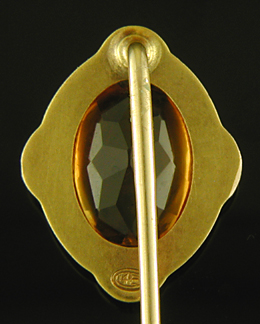 Hans Brassler citrine stickpin. (J9377)