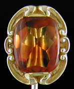 Hans Brassler citrine stickpin. (J9466)