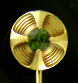 Hans Brassler peridot stickpin. (J9141)
