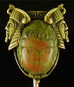 Brassler pharaohs and scarab stickpin. (SP9514)