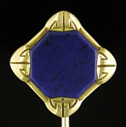 Brassler lapis lazuli stickpin. (J9519)