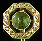 Hans Brassler peridot stickpin. (J9194)