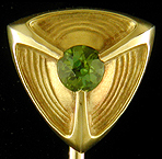 Hans Braslet antique peridot stickpin. (SP9615)