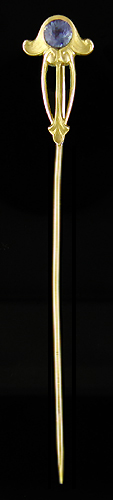 Hans Brassler sapphire stickpin. (J9359)