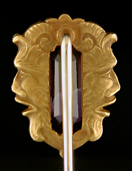 Brassler Bacchus and amethyst stickpin. (J9098)