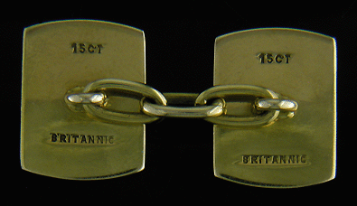 Britannic 15ct gold cufflinks (J8672).